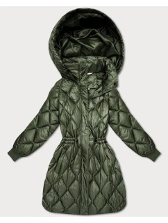 Dámska široká zimná bunda oversize v khaki farbe Minority (M2-6518-22)