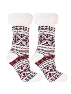 Zateplené ponožky Nordic winter III white non-slip