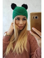 Fleecová čepice 2 zelená model 18751407 - K-Fashion Fleecová čepice 2 zelená model 18751407 - K-Fashion