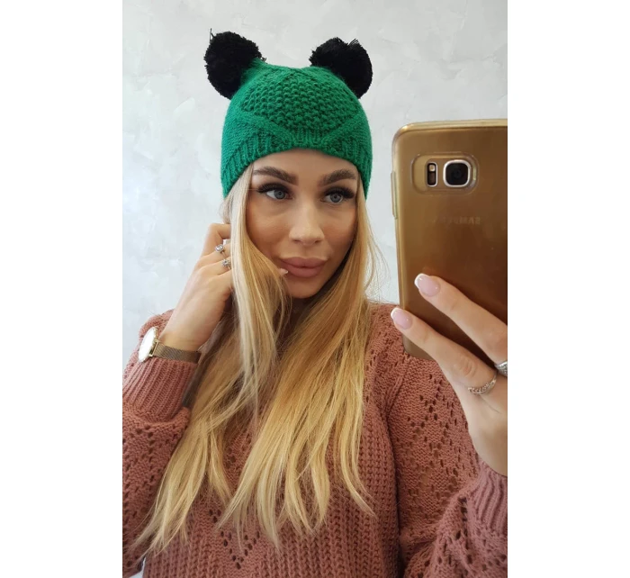 Fleecová čepice 2 zelená model 18751407 - K-Fashion Fleecová čepice 2 zelená model 18751407 - K-Fashion