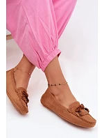 Dámske ploché mokasíny s lemovaním z imitácie semišu Camel Bluebell Dámske ploché mokasíny s lemovaním z imitácie semišu Camel Bluebell