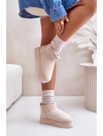 Dámske zateplené snežnice s kožušinou Light Beige Xamella Dámske zateplené snežnice s kožušinou Light Beige Xamella