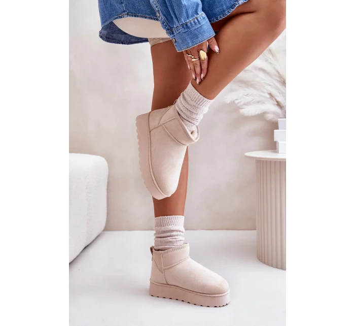 Dámske zateplené snežnice s kožušinou Light Beige Xamella Dámske zateplené snežnice s kožušinou Light Beige Xamella