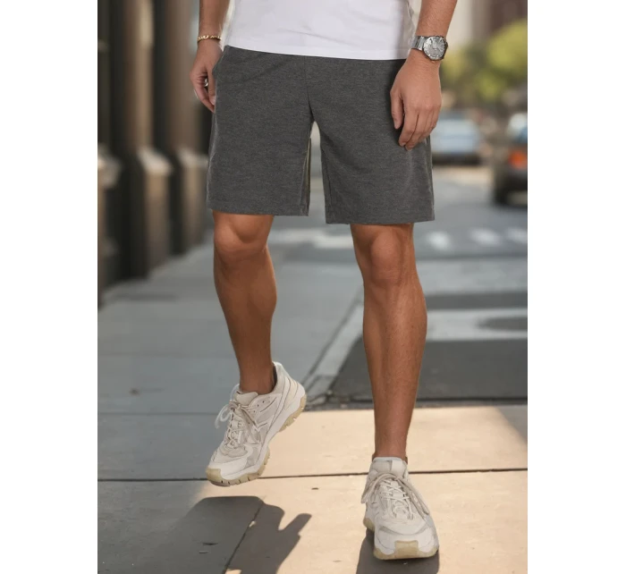 Pánské tmavě šedé teplákové šortky Dstreet model 21987809 - FashionStreet