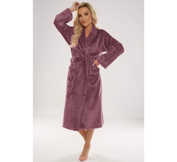 Dlhý dámsky župan s golierom De Lafense 628 Abigail