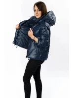 DAMSKA KURTKA PIKOWANA Z KAPTUREM GRANATOWA model 21242351 - Libland