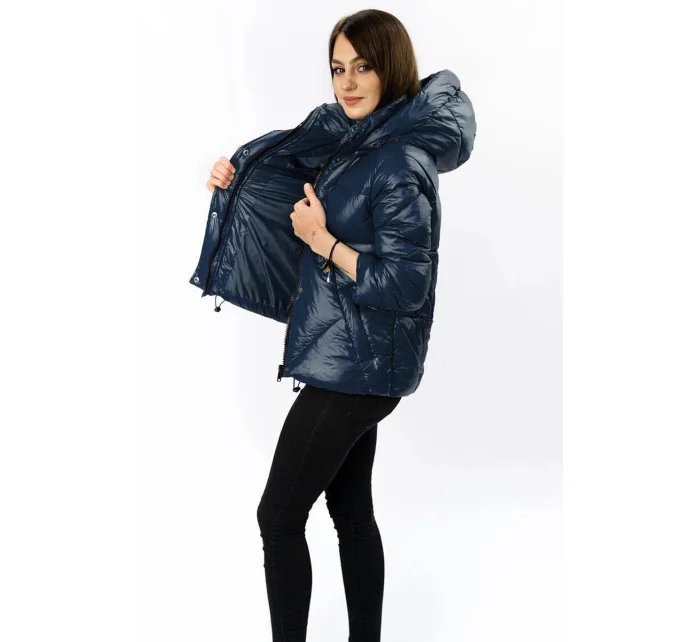 DAMSKA KURTKA PIKOWANA Z KAPTUREM GRANATOWA model 21242351 - Libland