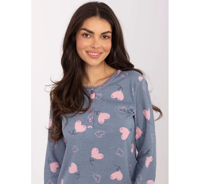 DU KN nočná košeľa FP 100.26 tmavomodrá