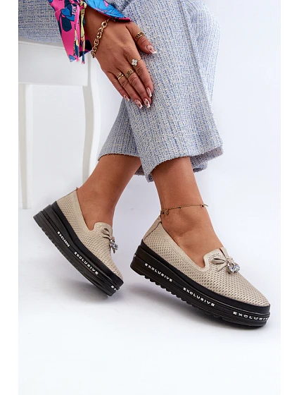 Dámské boty model 22092284 zlaté - S.Barski