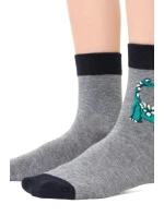Chlapčenské vzorované ponožky 014 MELANGE GREY 29-31