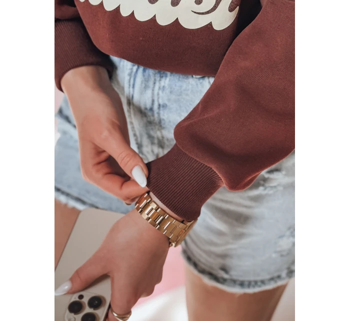 Dámská oversize mikina s  vínová model 21988107 - Dstreet