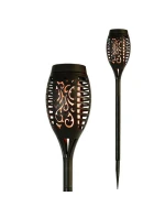 TANČIACE PLAMEŇE SOLÁRNA LAMPA 12 LED SMD 7x7x50CM