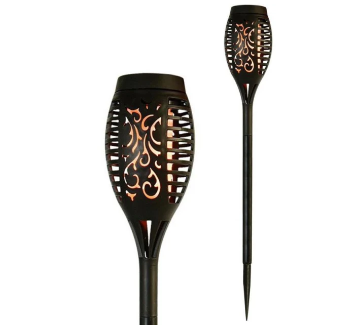 TANČIACE PLAMEŇE SOLÁRNA LAMPA 12 LED SMD 7x7x50CM