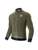 Rockbros YDWT014 zimná dvojvrstvová fleecová cyklistická bunda veľkosť XL - zelená