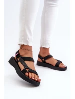 sandály na suchý zip  Černé model 21661847 - Zaxy