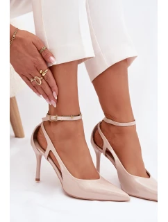 Lakované lodičky z eko kůže béžové model 21788354 - Boto