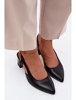 Dámské sandály na podpatku Sergio Leone SK472 Černé