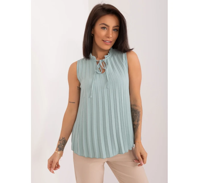 Blúzka D50121F11207A pistáciová