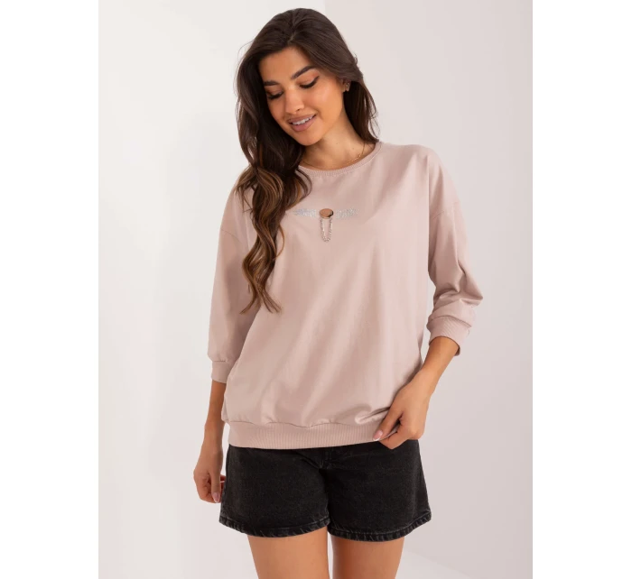 Bluzka RV BZ model 20180334 beżowy - FPrice Bluzka RV BZ model 20180334 beżowy - FPrice