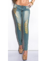 Sexy KouCla skinny-jeans with chains