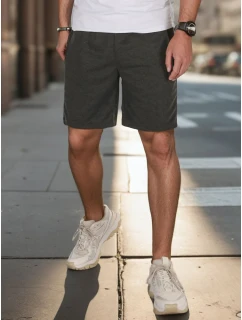 Pánské tmavě šedé teplákové šortky Dstreet model 21987784 - FashionStreet