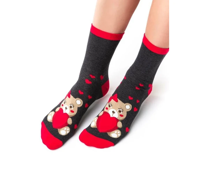 Dámské ponožky model 14559108 Srdce - Steven Dámské ponožky model 14559108 Srdce - Steven