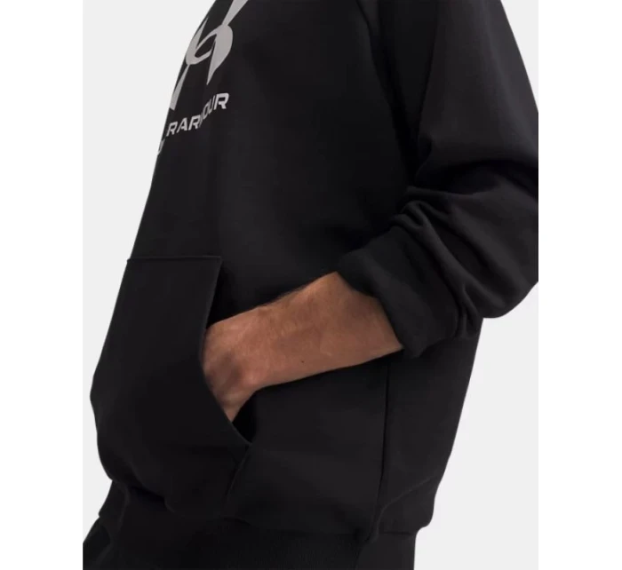 Mikina Under Armour Rival Fleece Logo Hoodie - čierna/biela Mikina Under Armour Rival Fleece Logo Hoodie - čierna/biela