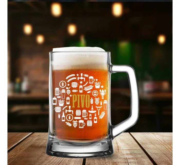 PIVO-KRUH - pivní sklenice 0,5