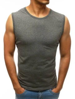 Pánské tílko bez potisku antracitové Dstreet model 21962209 - FashionStreet