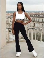 Dámské kalhoty s vysokým pasem černé Dstreet model 21979536 - FashionStreet