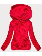 Červená dámská mikina model 16150337 - J.STYLE Červená dámská mikina model 16150337 - J.STYLE