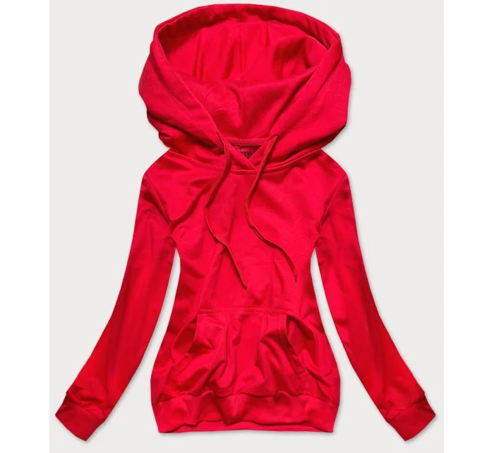 Červená dámská mikina model 16150337 - J.STYLE Červená dámská mikina model 16150337 - J.STYLE