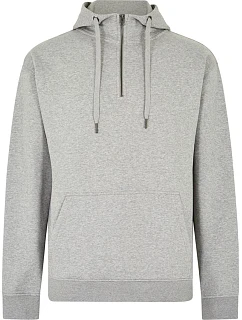 KK Mikina s kapucí a 1/4 zipem 43.0 heather grey model 22419494 - Kustom Kit