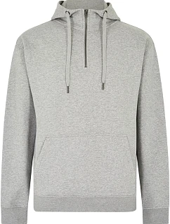 Kustom Kit KK 336 Mikina s kapucňou a 1/4 zipsom 43.0336 heather grey