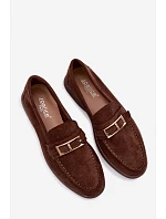 Dámské Mokasiny S Přezkou Čokoládové Belinae Dámské Mokasiny S Přezkou Čokoládové Belinae
