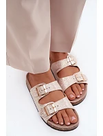 Dámské pantofle s ozdobami Zlaté model 22125803 - Boto