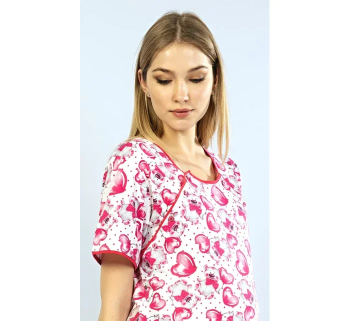 Dámská noční košile mateřská Méďa se srdcem