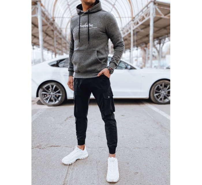 Pánská antracitová mikina s kapucí Dstreet model 21976078 - FashionStreet