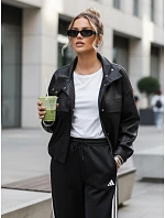 Kurtka damska z oversize z wysokim czarna model 22042902 - FashionStreet
