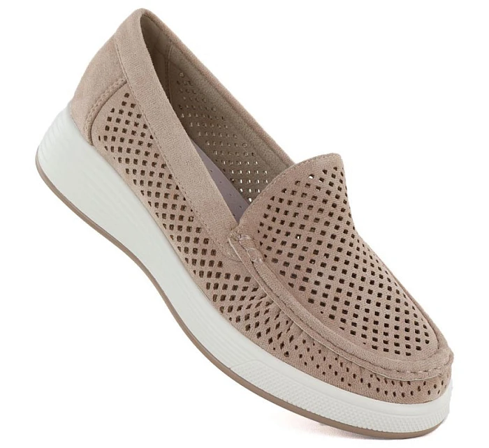 Dámské ažurové boty na platformě nude model 22068804 - SERGIO LEONE