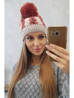 Dámská čepice s bambulí Rozalia model 18751651 - K-Fashion Dámská čepice s bambulí Rozalia model 18751651 - K-Fashion