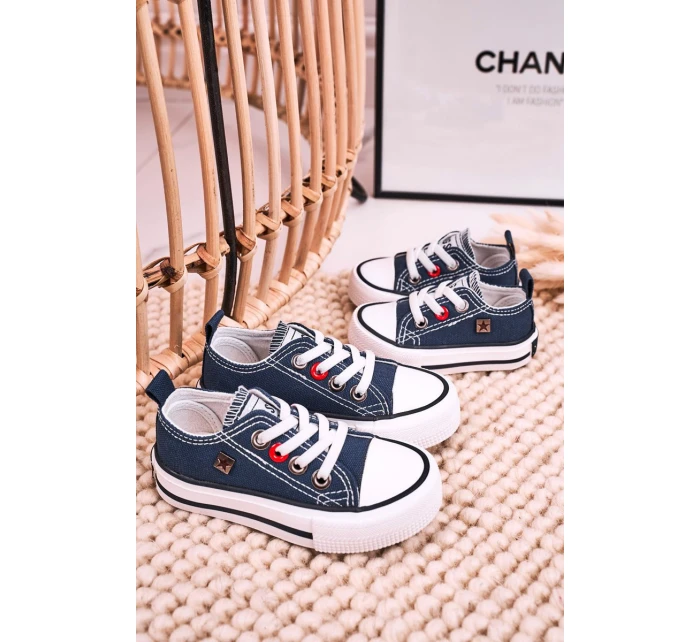 Dětské Klasické Tenisky Nízké BIG STAR model 21545373 Tmavě Modré - Big Star Shoes Dětské Klasické Tenisky Nízké BIG STAR model 21545373 Tmavě Modré - Big Star Shoes
