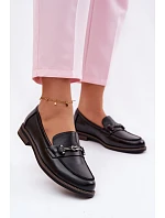 Dámské kožené mokasiny Vinceza 18132 Černé