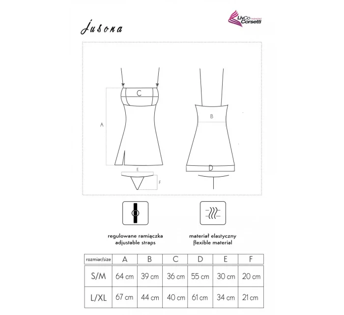 Saténová košilka model 17690816 LivCo Corsetti - Livia Corsetti