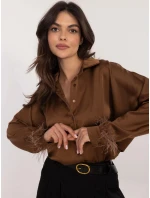 Dámska košeľa DHJ KS 16879.37 Tmavo hnedá - FPrise