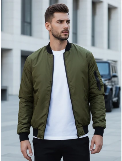 Pánská bunda bomber zelená Dstreet model 21968730 - FashionStreet