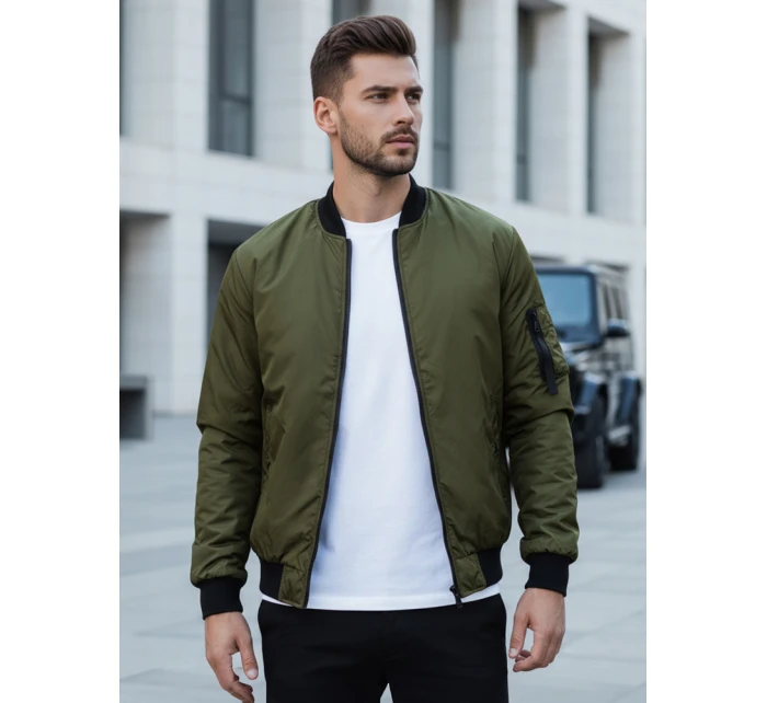 Pánská bunda bomber zelená Dstreet model 21968730 - FashionStreet