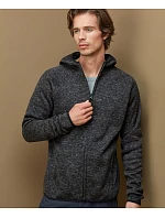 Stedman Lux Knit Fleece Jacket Men – Pánska pletená fleecová bunda s kapucňou 05.5460 black opal heather