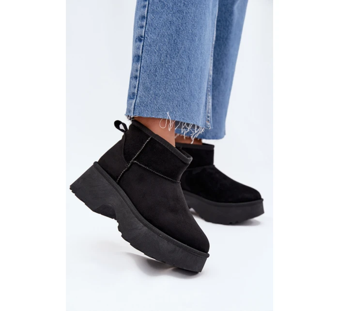 Dámské Nízké Sněhule Na S S Kožíškem Černé model 21706754 - Boto Dámské Nízké Sněhule Na S S Kožíškem Černé model 21706754 - Boto