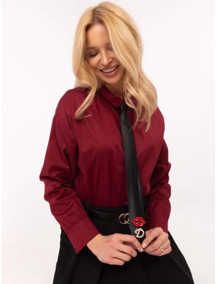 Košeľa DHJ KS 9213 1.77P bordová Košeľa DHJ KS 9213 1.77P bordová